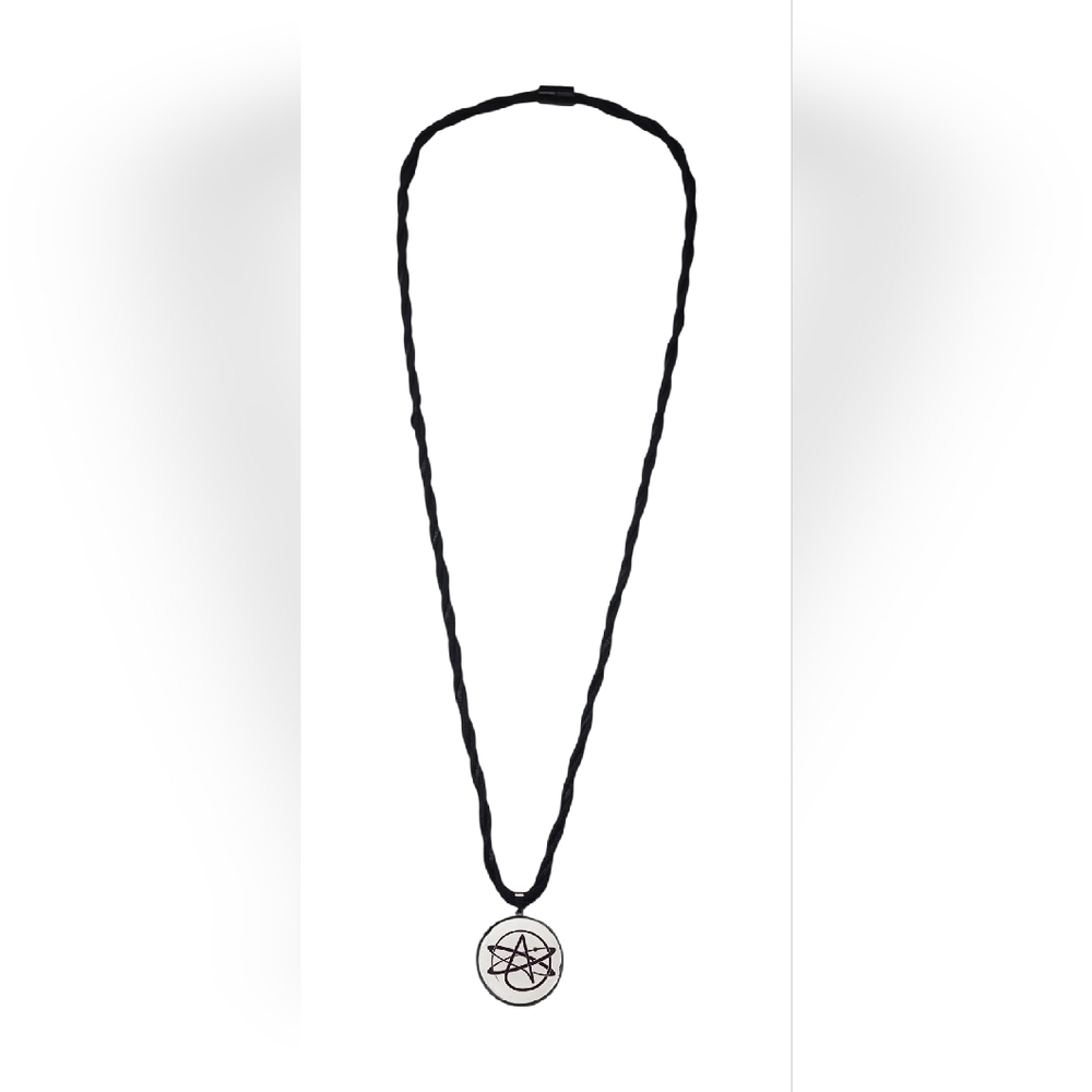 Atheist Flag Necklace Symbol of Non-Belief Stainless Steel Pendant